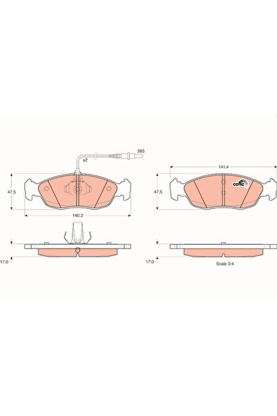 TRW Set Placute Frana Frana Disc Citroen Xsara Peugeot 205 2/306