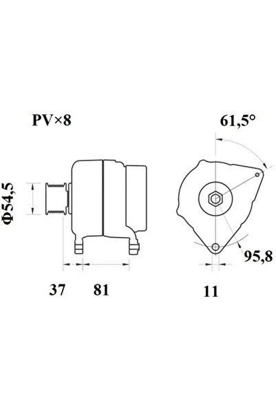 MAHLE Generator / Alternator Irisbus Access Bus 2 Iveco Eurocargo 1-3/Eurocar...