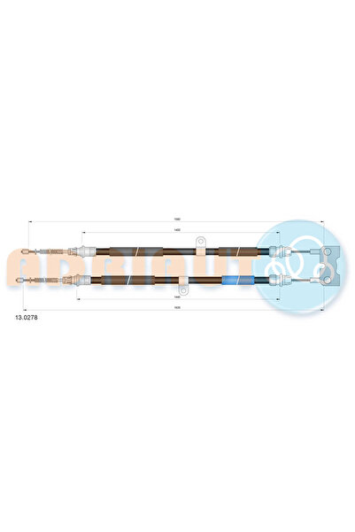Adriauto Rear Parking Brake Cable Ford Fiesta 4/Ka/Puma Mazda 121 3