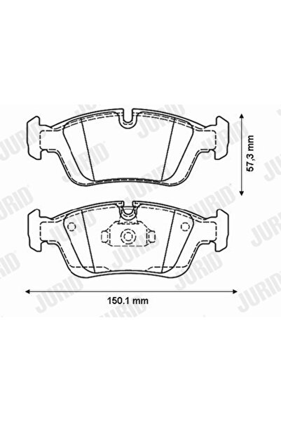 Jurid Set Placute Frana Frana Disc Bmw 3 1990-2009