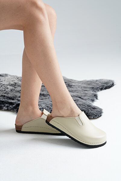 DOGİYE 6361 Cream Colored Sek Sabo Slippers