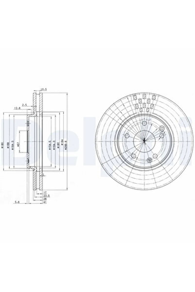 DELPHİ Дискови спирачки Mercedes-Benz C-класа/CLK/E-класа