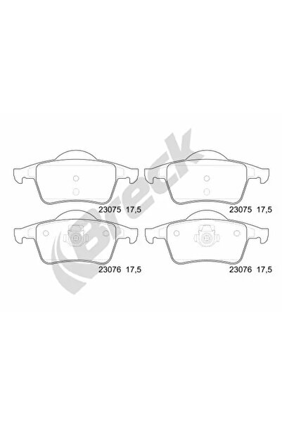 BRECK Комплект спирачни накладки дискови спирачки Volvo S60 1/S80 1/V70 1