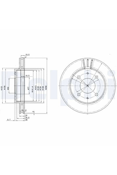 DELPHİ Disc Frana Mitsubishi Carisma/Galant 5/Galant 6 Volvo S40 1/V40