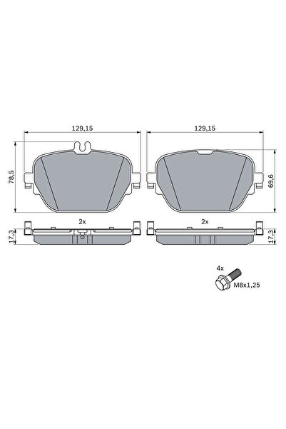 Bosch Brake Pad Set Disc Brake Mercedes-Benz E-Class