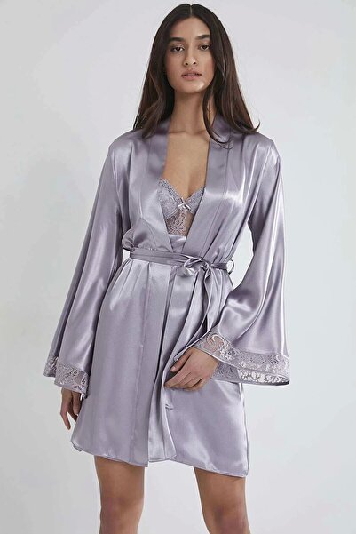 Pierre Cardin Midi Lace Dressing Gown Nightgown Set 4090 Royal