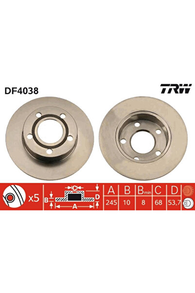TRW Set Discuri Frana Audi A6 C5 1997-2005