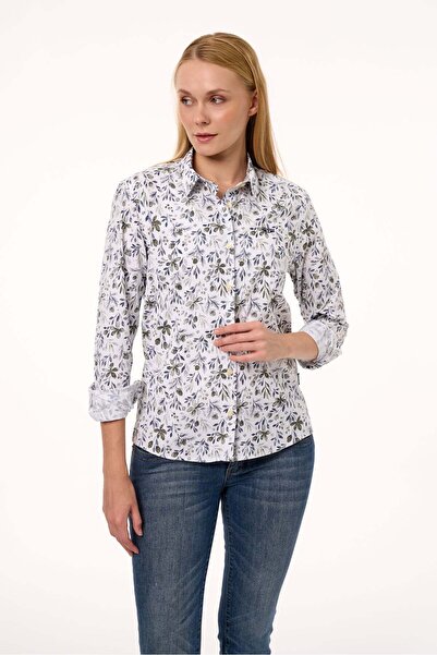 Galvanni Women's Shirt - Enar Khaki Multi