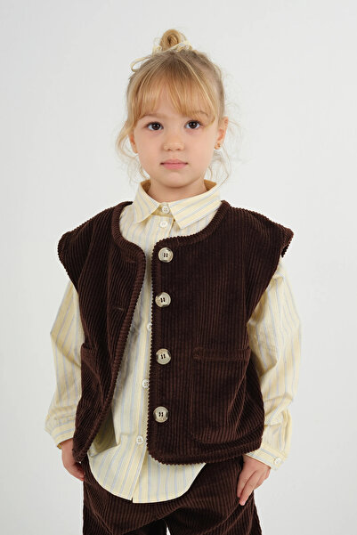 Mioma Kids Fitilli Yelek Acı Kahve