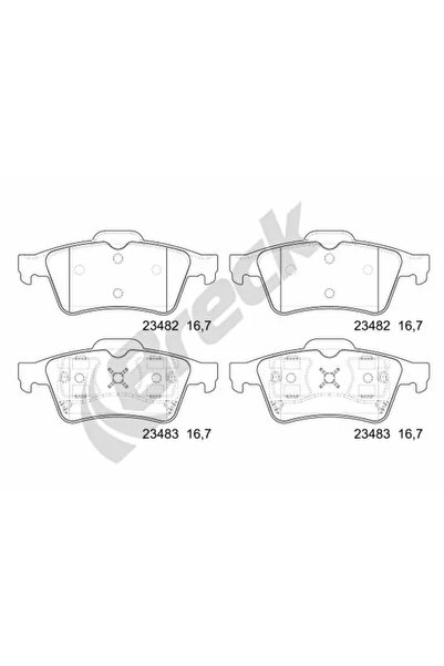 BRECK Set Placute Frana Frana Disc Nissan Primera Renault Espace 4/Laguna 2/V...