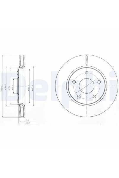 DELPHİ Дискови спирачки Chrysler Grand Voyager 5 Dodge Journey