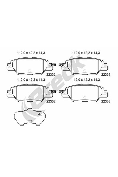 BRECK Set Placute Frana Frana Disc Mazda Cx-5 2011-2022