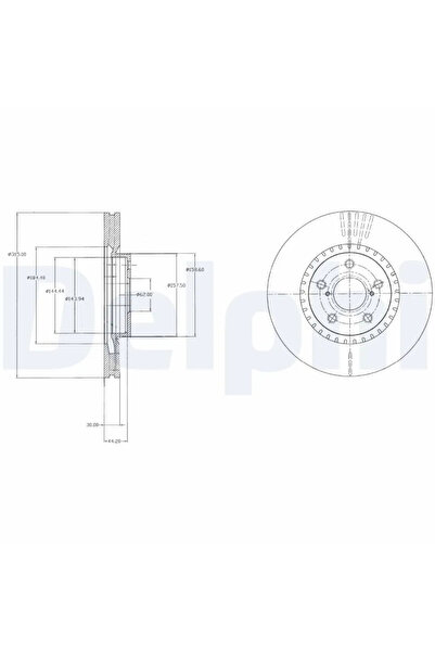 DELPHİ Спирачен диск Lexus Ls