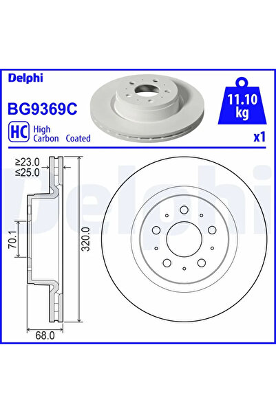 DELPHİ Спирачен диск на Tesla Model 3