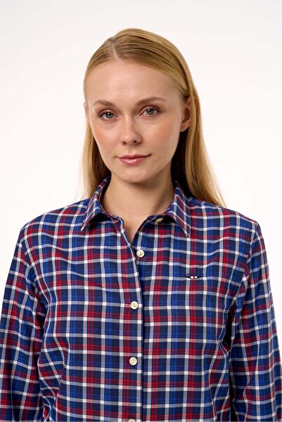 Galvanni Women's Shirt - Aneda Red Multi Checked