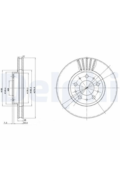 DELPHİ Спирачен диск Volvo 850/940/960