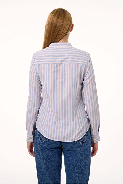 Galvanni Women's Shirt - Renapos Light Blue Multi Striped