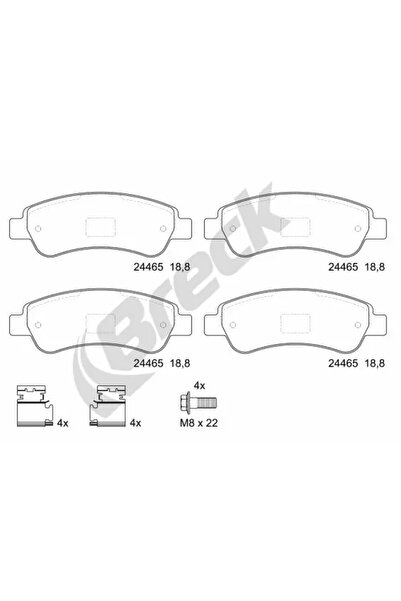 BRECK Set Placute Frana Frana Disc Citroen Jumper 2 Bus/Jumper 2 Caroserie/Ju...
