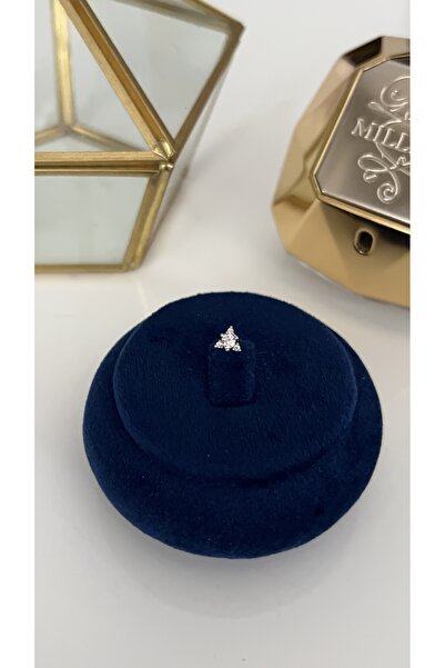 SU PERİSİ TAKI BİJUTERİ Cerrahi Çelik Gümüş Zirkon Taşlı Üçgen Piercing , Tragus ,Helix