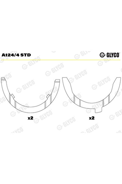 GLYCO Saiba Distantier Arbore Cotit Audi 100 C2 Limuzina/100 C3 Limuzina/100 ...