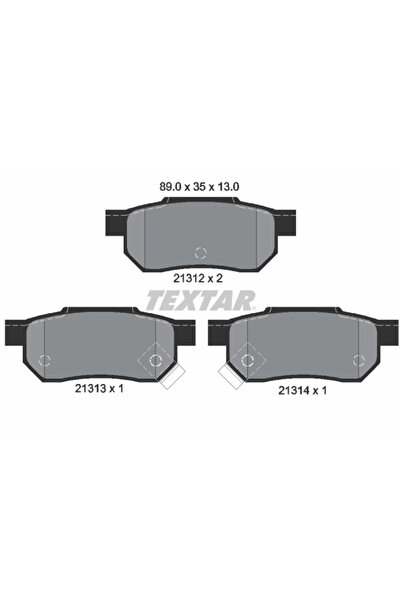 TEXTAR Set Placute Frana Frana Disc Honda Accord 3/Civic 4/Crx 2 Rover 200 2/...