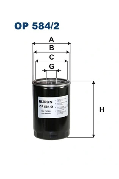 Filtron Oil filter Renault Trucks Agora/Midliner/Midlum