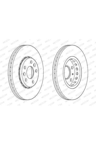 FERODO Brake Disc Fiat Talento Bus/Talento Body/Talento Platform/Chassis Opel...