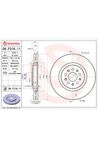 Brembo Disc Frana Maserati Levante Suv