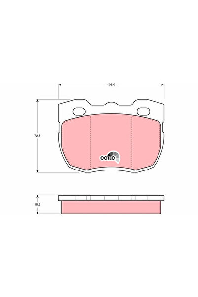 TRW Комплект спирачни накладки Carbodies Fx Fairway за Land Rover 110/127/90 ...