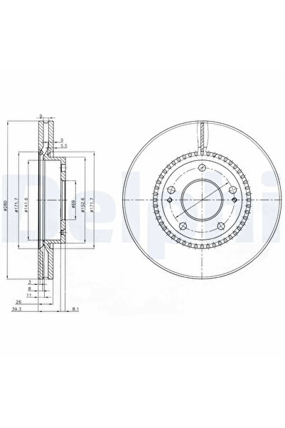 FERODO Ten Brake Disc Mirror Air Hyundai I30 Ix20 07 Soul 09 Venga 09 Tucson Son