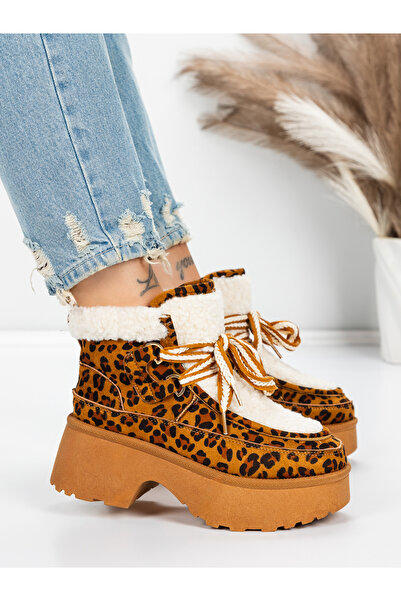 mei Ghete Dama cu Platforma 5GB3 Leopard