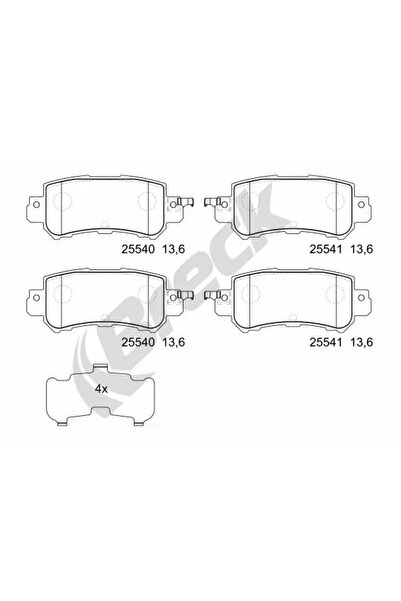 BRECK Set Placute Frana Frana Disc Mazda 2/Cx-3/Cx-5
