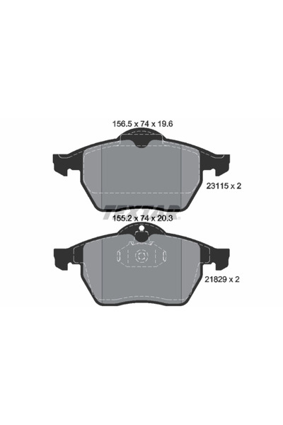 Krieger Set Placute Frana Frana Disc Opel Calibra A/Vectra B Saab 9-5