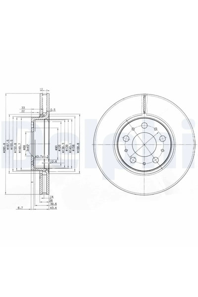 DELPHİ Спирачен диск Volvo S60 1/S70/S80 1