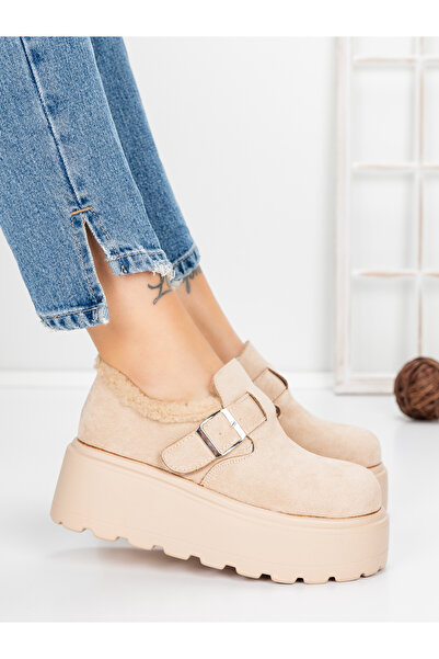 mei Γυναικείες Μπότες Πλατφόρμας 58WL18 Μπεζ