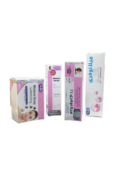 MELANO Milano Free Quadruple Set for Moisturizing, Brightening, and Unifying Skin Tone