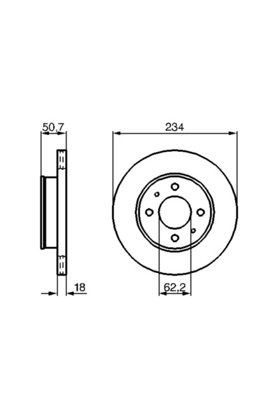 Bosch Disc Frana Dodge Atos Hyundai Atos