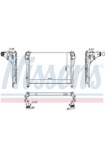 Nissens Compresor Intercooler Mercedes-Benz Actros MP4 / MP5/Antos/Arocs