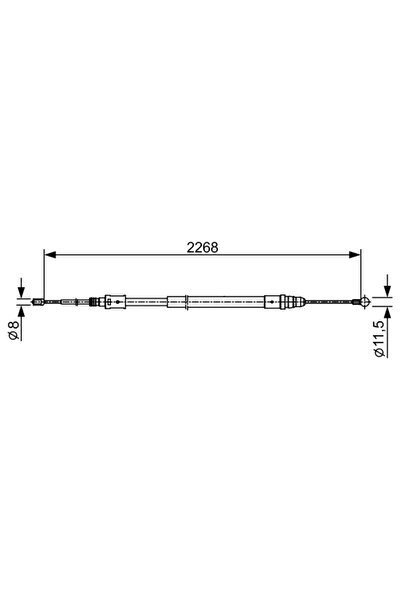Bosch Жило за ръчна спирачка Citroen C5 3
