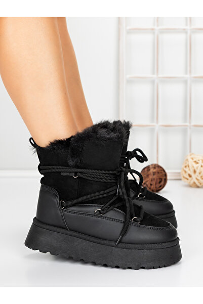 mei Ghete Dama cu Platforma 5GB9 Negru