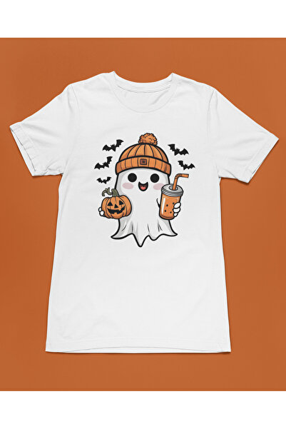Bumeta Tricou unisex cu imprimeu cu fantomă drăguță de Halloween