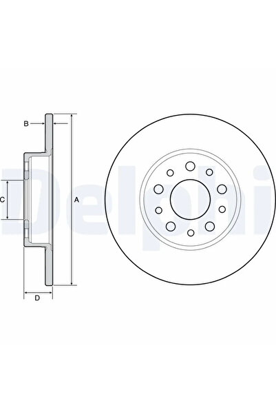 DELPHİ Спирачен диск Фиат 500L