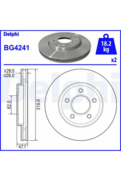 DELPHİ Disc Frana Chrysler Pacifica