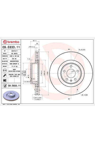 Brembo Set Discuri Frana Audi A6 Allroad C8 2018-2018