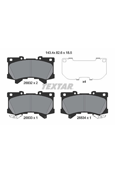 TEXTAR Set Placute Frana Frana Disc Lexus Gx/Lx Toyota Land Cruiser/Sequoia/T...