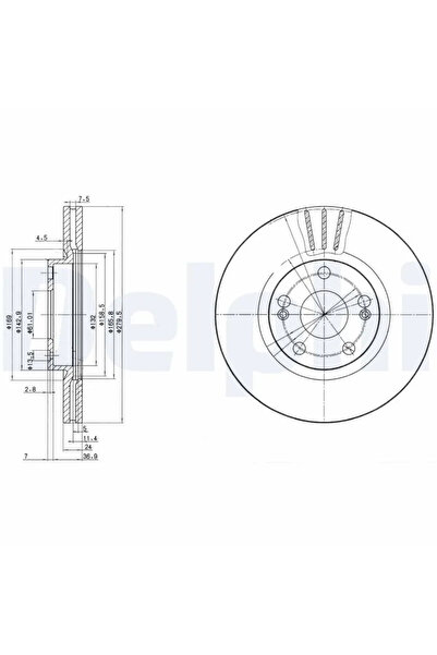 DELPHİ Спирачен диск Renault Espace 3/Kangoo Express/Laguna 1