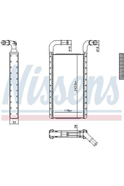 Nissens Schimbator Caldura Incalzire Habitaclu Scania G 2/P 2/R 2