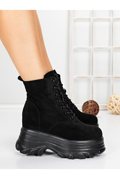 mei Γυναικείες Μπότες Πλατφόρμας 58WL31 Μαύρες