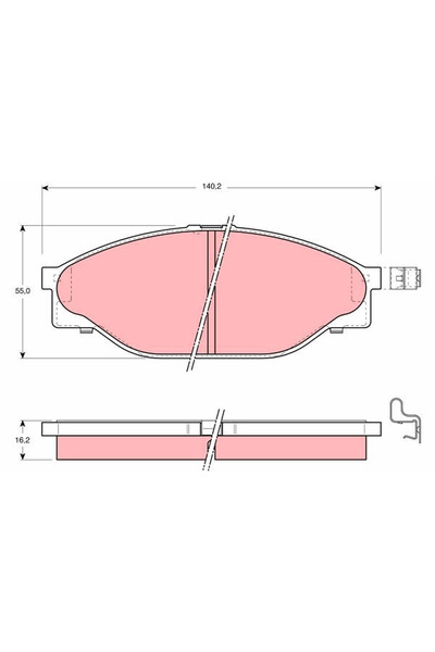 TRW Set Placute Frana Frana Disc Great Wall Sing Toyota Hiace 3 Bus/Hiace 4 B...