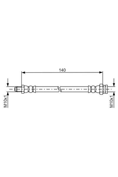 Bosch Furtun Frana Opel Adam/Corsa D/Corsa E Vauxhall Adam/Corsa Model 3/Cors...